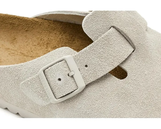 Классические клоги Birkenstock Boston из мягкой замши с анатомической стелькой
