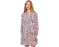 Платье Lilly Pulitzer Evaline из шелка с длинным рукавом и оборками