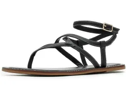 Сандалии Bernardo Mallorie с геометрическим верхом и регулируемой лодыжечной лямкой