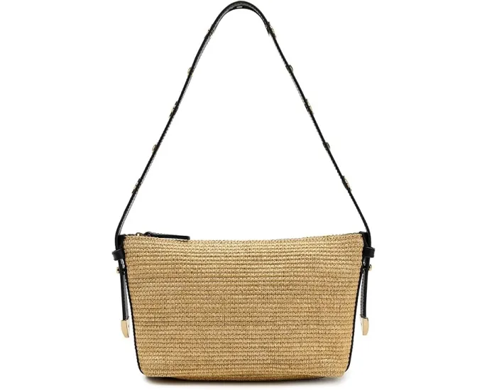 Сумка через плечо Straw Leather Sun Stud из соломки с шипами Madewell