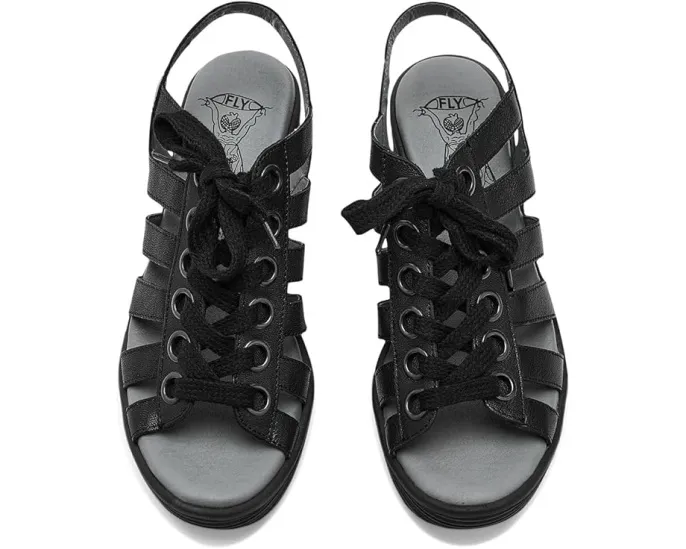 Сандалии FLY LONDON Litu469fly на танкетке с переплетением ремешков из натуральной кожи