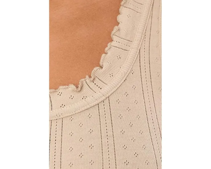 Топ Pointelle Rib Ella Tank NIC+ZOE с ажурной резинкой