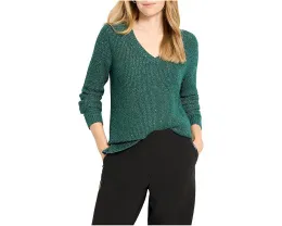 Укороченный свитер с V-образным вырезом Petite Shimmer Waffle от NIC+ZOE