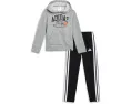 Adidas детский костюм из флиса Graphic Heather с принтом