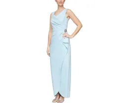 Платье Alex Evenings с эффектом стройности и плиссированной юбкой каскад