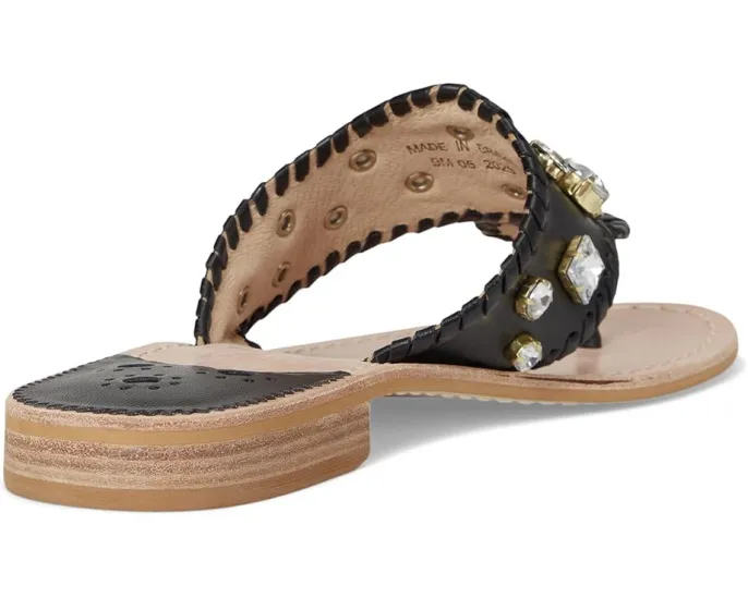 Jack Rogers босоножки Jacks Flat Jeweled Sandals с декором стразами