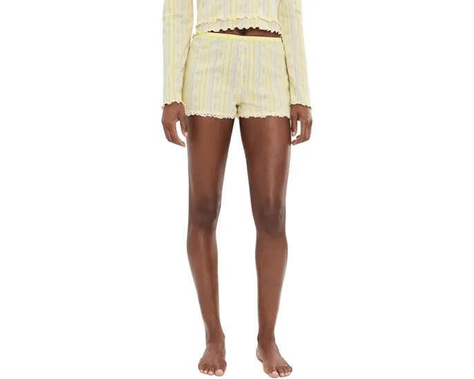 Пижамный комплект Free People Spring Break Sleep Set с ретро принтом и рюшами