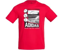 Футболка adidas Kids Baseball Poster с бейсбольным принтом для юных спортсменов