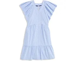 Детское платье vineyard vines Sophie Harbor с V-образным вырезом и расклешенным силуэтом