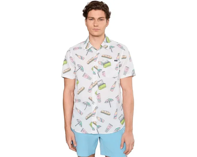 Рубашка Chubbies The Beach Feast из дышащей ткани с принтом
