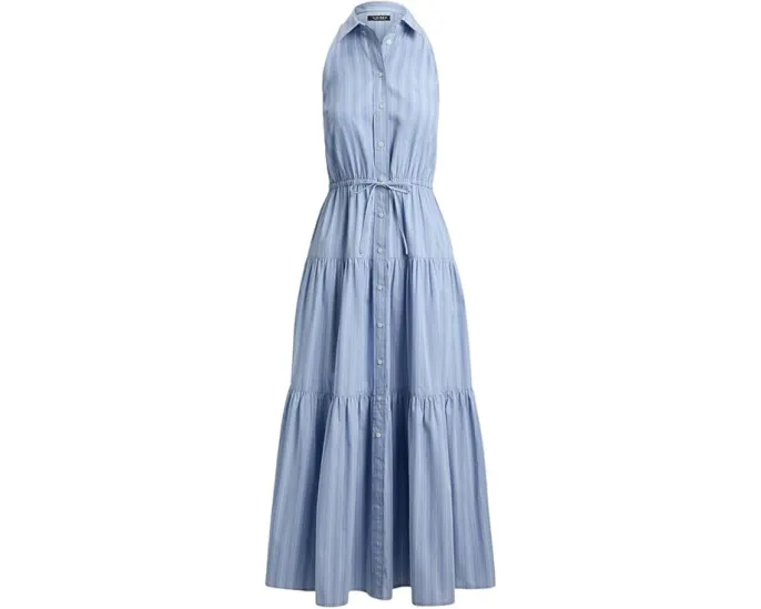 Платье-рубашка Lauren Ralph Lauren Striped Broadcloth с поясом