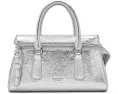 Мини сумка Kate Spade New York из металлизированной кожи с тисненым логотипом