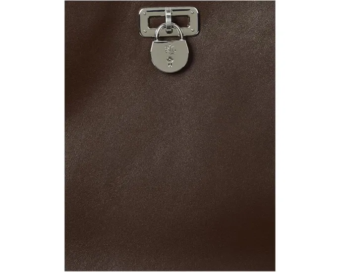 Большая кожаная сумка через плечо Lauren Ralph Lauren Tanner с замочком