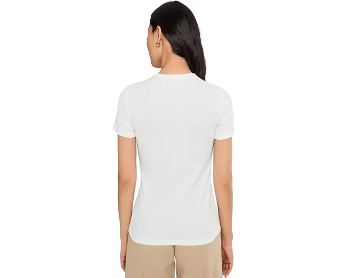 Футболка Lacoste Slim Fit из хлопка с ребристой фактурой и вышитым крокодилом