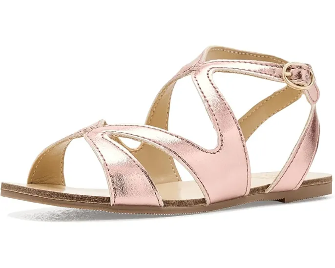 Металлические сандалии Janie and Jack с квадратным носком и регулируемой застежкой