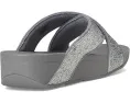 Сандалии Lulu Crinkled-shimmer Cross Slides от FitFlop с блестками