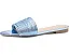 Journee Collection Feather Босоножки синие на плоском ходу с открытым носком