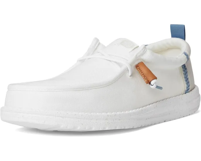 Кроссовки Hey Dude Wally Summer Linen с кожаными кисточками и круглым носком