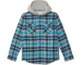 Kid's Fleece-Lined Flannel Shirt, Hooded Plaid