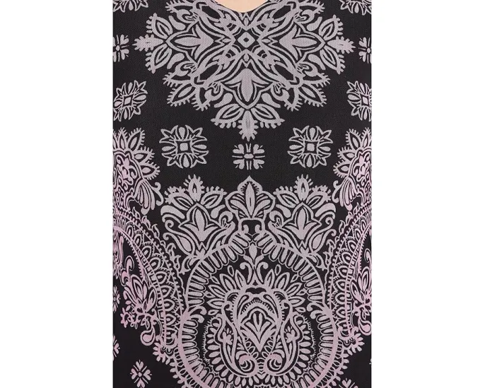 Платье Long Sleeve Mid Johnny Was с V-образным вырезом и сеткой