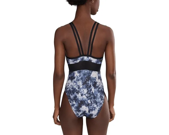 Купальник Nike с V-образной спинкой и цветочным принтом Frozen Floral