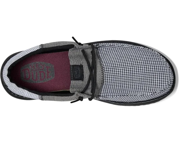 Слипоны Hey Dude Wally Tri Mix Craft с льняным верхом и круглым носком