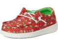 Кроссовки Wally Holiday Sweater от Hey Dude Kids с праздничным принтом и эластичными шнурками