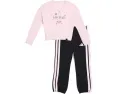 Комплект футболка и штаны Adidas с принтом для малышей Розовый