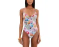 Цельный купальник Seafolly BeachBohème с V-образным вырезом и ажурной кромкой
