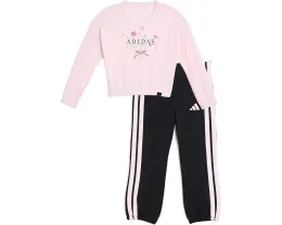 Комплект футболка и штаны Adidas с принтом для малышей Розовый
