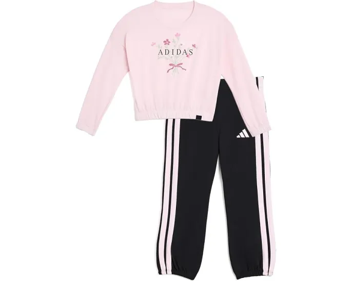 Комплект футболка и штаны Adidas с принтом для малышей Розовый
