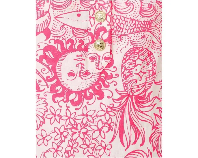 Lilly Pulitzer Платье макси Alora с V-образным вырезом и планкой на пуговицах