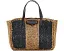 Мини сумка тоут Rebecca Minkoff Mini Tote из соломки с полосатым узором