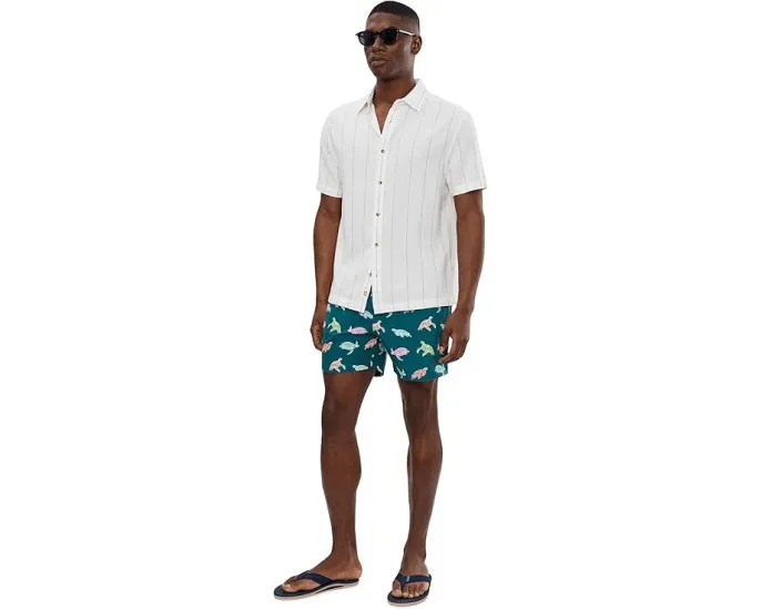 Плавки Chubbies The Turtally Awesomes 14 см с быстросохнущей тканью и карманом на молнии