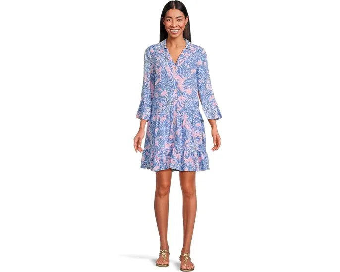 Туника-платье Lilly Pulitzer Diantha с воротником и длинным рукавом