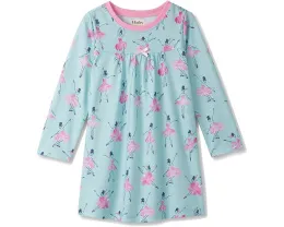 Ночная сорочка с длинным рукавом Hatley Kids для детей с бантом и сборками