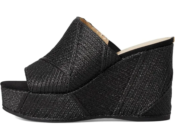 Сандалии GUESS Evenz на платформе с плетеными деталями и клиновидным каблуком