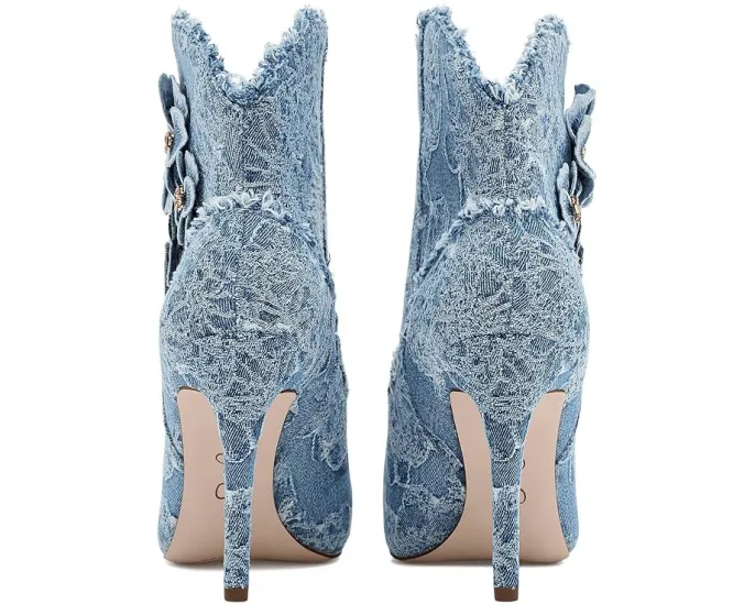 Ботильоны на каблуке Plitee 3D Floral Denim от Jessica Simpson с цветами