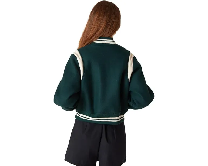 Куртка-бомбер Woven Varsity от Blank NYC с вязаными манжетами