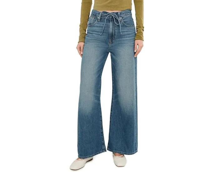 Джинсы Madewell The Short Ultimate Wide-Leg с широкими штанинами из денима Airy