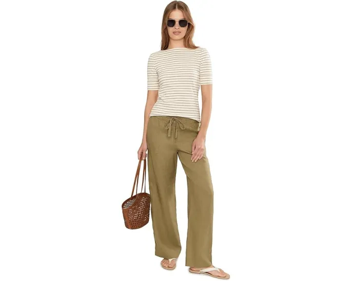 Футболка Petite Striped Stretch Cotton Boatneck Tee от Lauren Ralph Lauren
