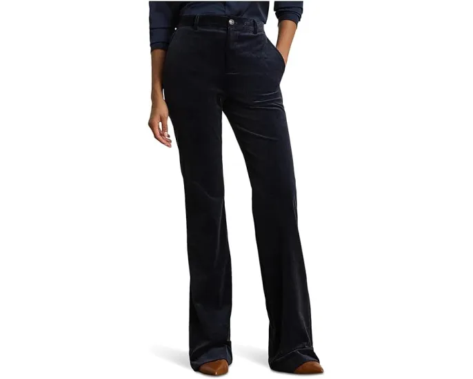 Брюки с высокой посадкой и расклешенным низом из вельвета Lauren Ralph Lauren