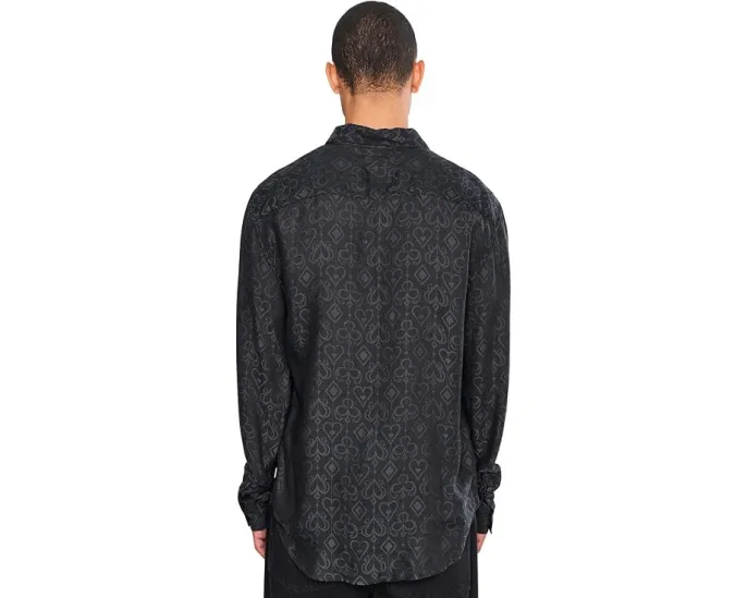 John Varvatos рубашка Rodney W673W26 из модала с геометрическим узором