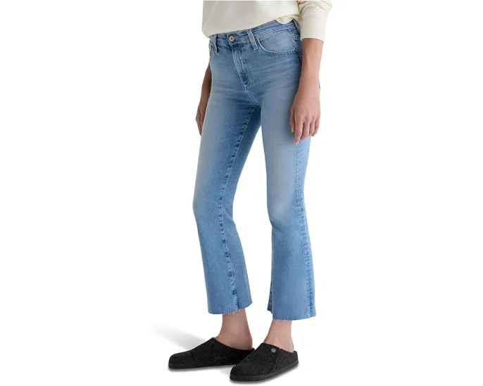 Джинсы AG Jeans Farrah Mid Rise Crop Boot укороченные с расклешенным низом