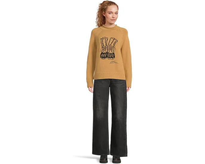 Свитер L.L.Bean Signature Original Cotton с высоким воротником и классическим дизайном