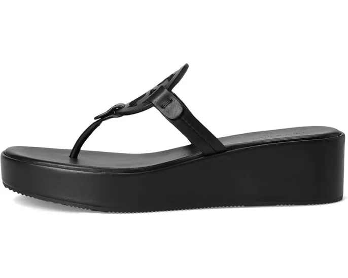 Сандалии Tory Burch Miller Wedge 25 mm с искусственной кожей и стелькой