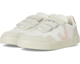 Детские кроссовки VEJA Small V-90 из кожи с застежкой на липучках