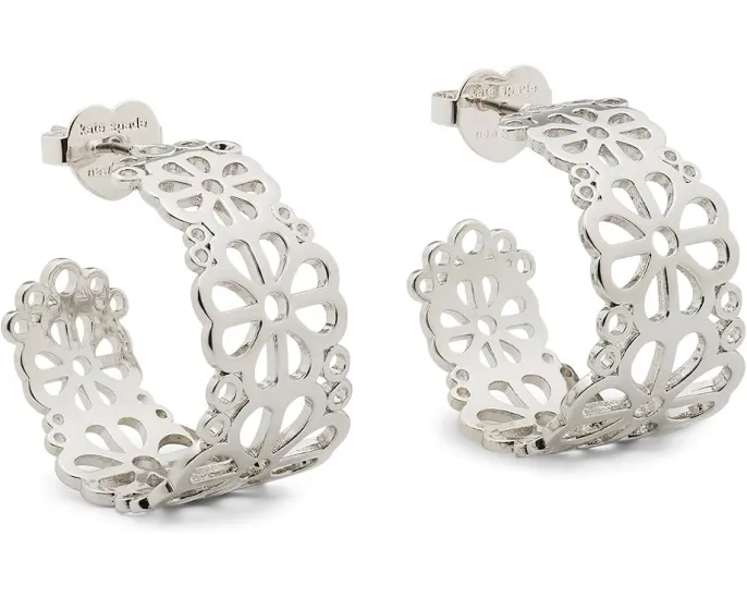 Серьги-кольца Spade Flower Lace с филигранью от Kate Spade New York