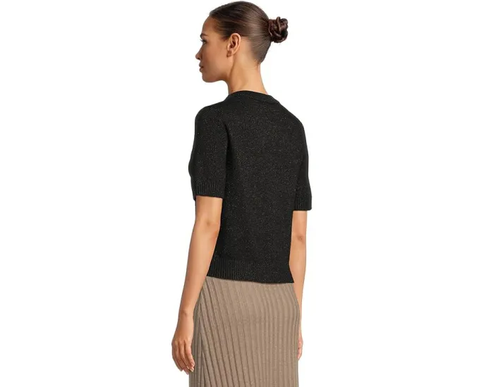 Lilla P Короткий свитер с пайетками из хлопка и кашемира с прямым подолом