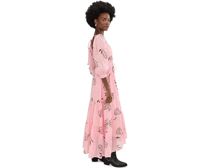 Макси-платье Free People Morning Meadows с длинным рукавом